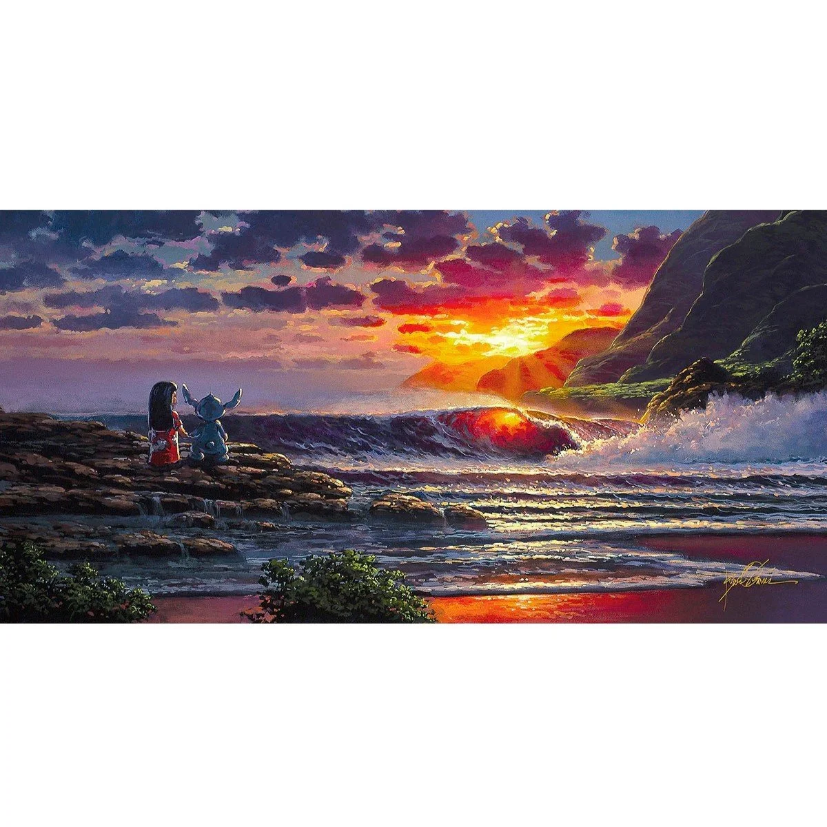 Lilo and Stitch Share a Sunset by Rodel Gonzalez — Studio Seven Arts